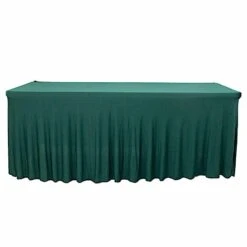 6 Ft Wavy Rectangular Fitted Tablecloth Premium Spandex Table Cover -Optimal Home Decoration 6 ft wavy rectangular fitted tablecloth premium spandex table cover tab rec spx6ft fit01 hunt 30439561592895