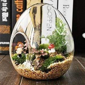 6 Glass Floating Terrariums Wedding Party Centerpieces - Egg 7 6 Glass Floating Terrariums Wedding Party Centerpieces - Egg - Image 5