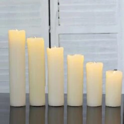 6 LED Candles Battery Operated Dripping Wax Design Pillar Lights - Warm White -Optimal Home Decoration 6 led candles battery operated dripping wax design pillar lights warm white led cand pl06 set ivr 30235961294911