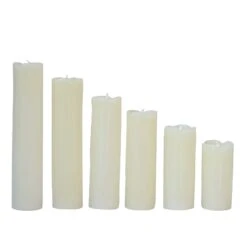 6 LED Candles Battery Operated Dripping Wax Design Pillar Lights - Warm White