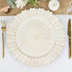 6 Plastic 13" Sunray Round Charger Plates With Scalloped Rim 27 6 Plastic 13" Sunray Round Charger Plates With Scalloped Rim -Optimal Home Decoration 6 metallic 13 sunray acrylic plastic charger plates with scalloped edges 30856803811391