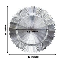 6 Plastic 13" Sunray Round Charger Plates With Scalloped Rim 32 6 Plastic 13" Sunray Round Charger Plates With Scalloped Rim -Optimal Home Decoration 6 metallic 13 sunray acrylic plastic charger plates with scalloped edges 30856803876927