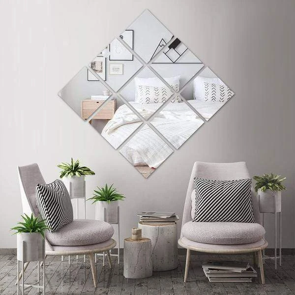 6 Pcs 10" Square Mirrors Centerpieces 7 6 Pcs 10" Square Mirrors Centerpieces - Image 5