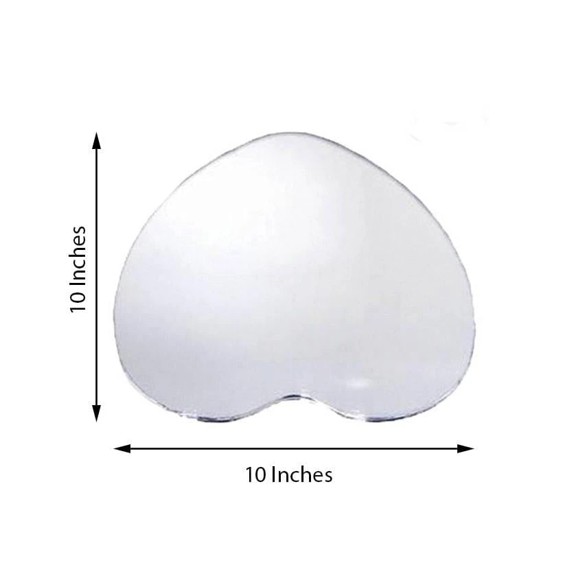 6 Pcs 10" Wide Heart Shaped Mirrors Centerpieces 4 6 Pcs 10" Wide Heart Shaped Mirrors Centerpieces - Image 2