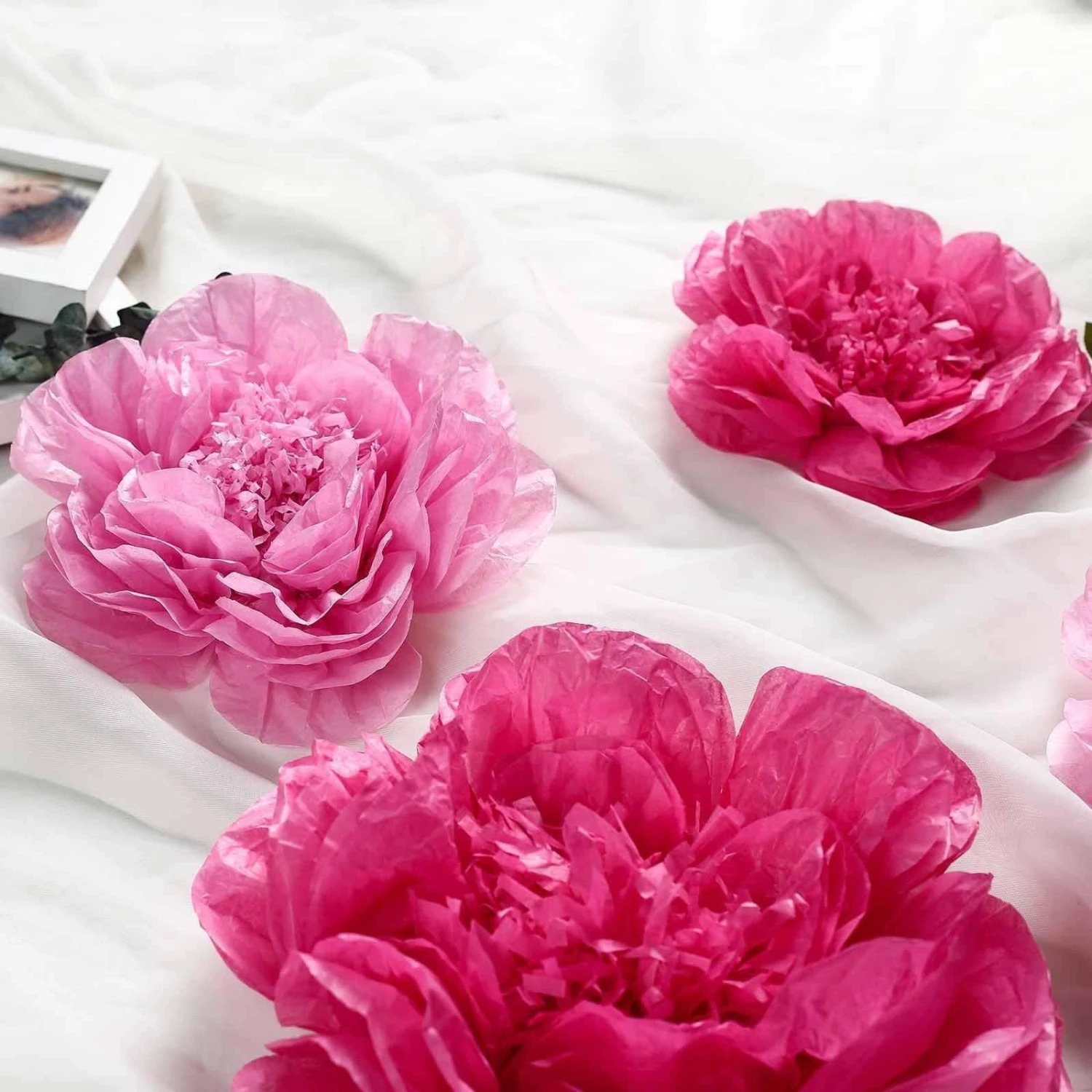 6 Pcs 12" 16" 20" Wide Peonies Tissue Paper Flowers 12 6 Pcs 12" 16" 20" Wide Peonies Tissue Paper Flowers - Image 10