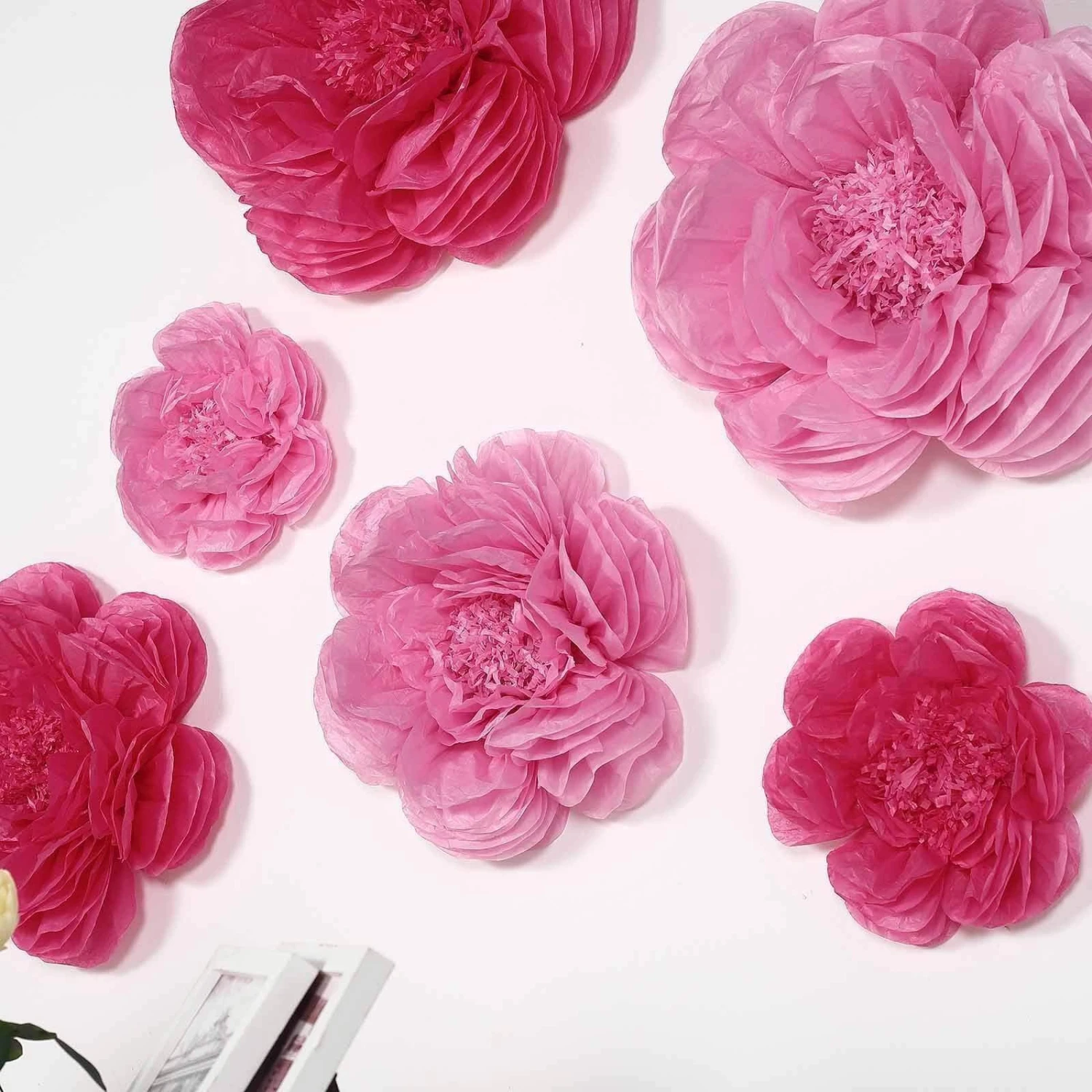 6 Pcs 12" 16" 20" Wide Peonies Tissue Paper Flowers 13 6 Pcs 12" 16" 20" Wide Peonies Tissue Paper Flowers - Image 11