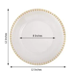 6 Pcs 12" Round Beaded Rim Charger Plates 37 6 Pcs 12" Round Beaded Rim Charger Plates -Optimal Home Decoration 6 pcs 12 round beaded rim charger plates 28995514433599
