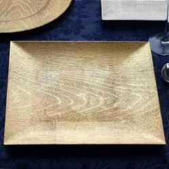 6 Pcs 12" Square Wooden Textured Charger Plates 16 6 Pcs 12" Square Wooden Textured Charger Plates -Optimal Home Decoration 6 pcs 12 square wooden textured charger plates 28985819070527