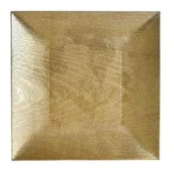 6 Pcs 12" Square Wooden Textured Charger Plates