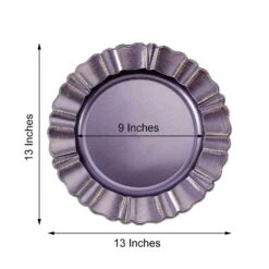 6 Pcs 13" Round Scalloped Gold Trim Charger Plates -Optimal Home Decoration 6 pcs 13 round scalloped trim charger plates 28995556540479