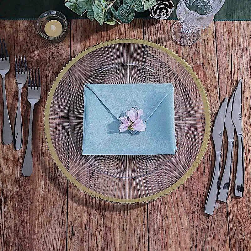 6 Pcs 13" Round Starburst Trim Charger Plates 7 6 Pcs 13" Round Starburst Trim Charger Plates - Image 5