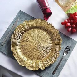 6 Pcs 13" Round Textured Charger Plates -Optimal Home Decoration 6 pcs 13 round textured charger plates 28995452960831