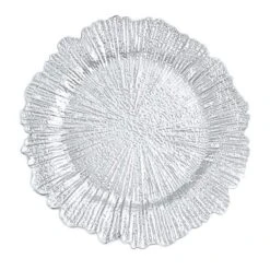 6 Pcs 13" Round Textured Charger Plates -Optimal Home Decoration 6 pcs 13 round textured charger plates chrg plst0001 silv 28995627024447