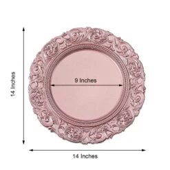 6 Pcs 14" Round Baroque Metallic Charger Plates 39 6 Pcs 14" Round Baroque Metallic Charger Plates -Optimal Home Decoration 6 pcs 14 round baroque metallic charger plates 28995467182143
