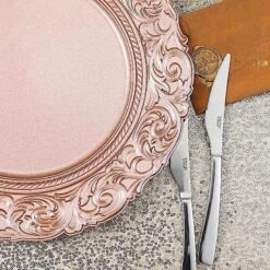 6 Pcs 14" Round Baroque Metallic Charger Plates 41 6 Pcs 14" Round Baroque Metallic Charger Plates -Optimal Home Decoration 6 pcs 14 round baroque metallic charger plates 28995467247679