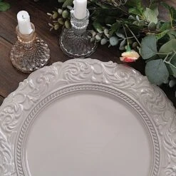 6 Pcs 14" Round Baroque Metallic Charger Plates 28 6 Pcs 14" Round Baroque Metallic Charger Plates -Optimal Home Decoration 6 pcs 14 round baroque metallic charger plates 30862094565439