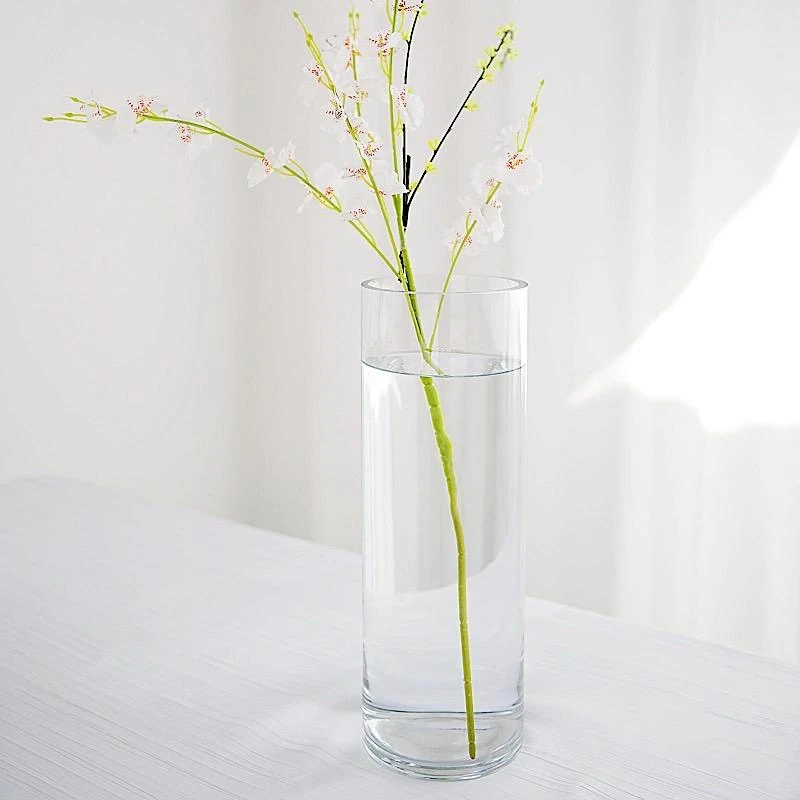 6 Pcs 14" Tall Cylinder Glass Wedding Centerpieces Vases - Clear 13 6 Pcs 14" Tall Cylinder Glass Wedding Centerpieces Vases - Clear - Image 11