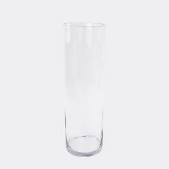 6 Pcs 16" Tall Cylinder Glass Wedding Centerpieces Vases - Clear