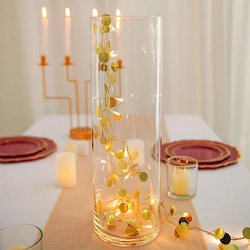 6 Pcs 16" Tall Cylinder Glass Wedding Centerpieces Vases - Clear 17 6 Pcs 16" Tall Cylinder Glass Wedding Centerpieces Vases - Clear - Image 15