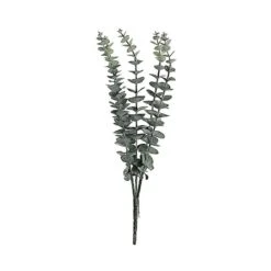 6 Artificial Eucalyptus 17" Bushes Faux Greenery Sprays - Frosted Green