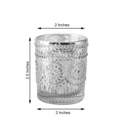 6 Pcs 2.5" Mercury Glass Votive Candle Holders With Primrose Design 37 6 Pcs 2.5" Mercury Glass Votive Candle Holders With Primrose Design -Optimal Home Decoration 6 pcs 2 5 mercury glass votive candle holders with primrose design 28950914334783