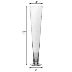 6 Pcs 20" Tall Trumpet Glass Wedding Vases - Clear 21 6 Pcs 20" Tall Trumpet Glass Wedding Vases - Clear -Optimal Home Decoration 6 pcs 20 tall trumpet glass wedding vases clear vase a8 20 5249040973887