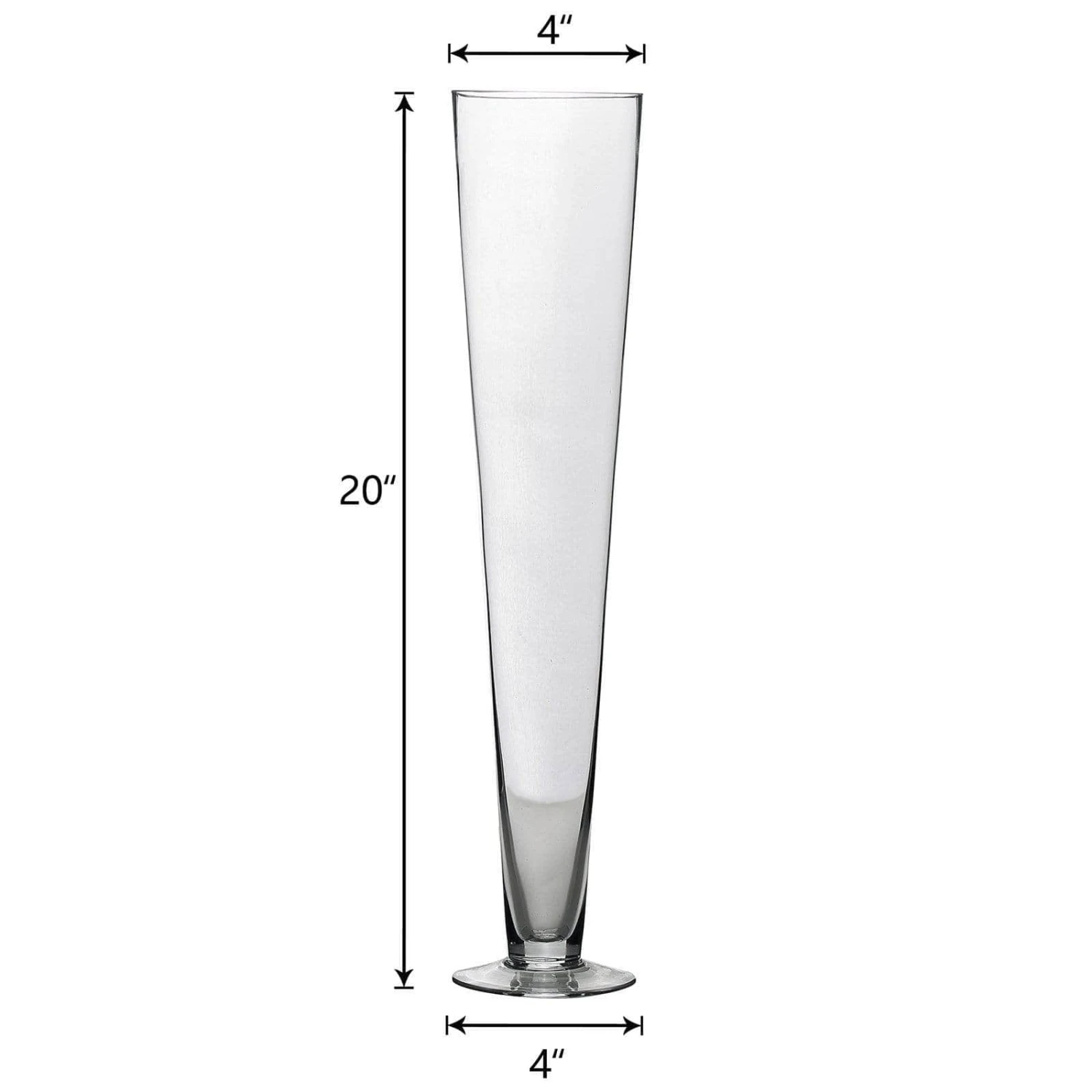 6 Pcs 20" Tall Trumpet Glass Wedding Vases - Clear 12 6 Pcs 20" Tall Trumpet Glass Wedding Vases - Clear - Image 10