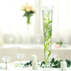 6 Pcs 24" Tall Trumpet Glass Wedding Vases - Clear 17 6 Pcs 24" Tall Trumpet Glass Wedding Vases - Clear -Optimal Home Decoration 6 pcs 24 tall trumpet glass wedding vases clear vase a8 24 28524227559487
