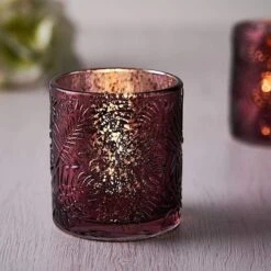 6 Pcs 3" Mercury Glass Votive Candle Holders With Leaves Design 19 6 Pcs 3" Mercury Glass Votive Candle Holders With Leaves Design -Optimal Home Decoration 6 pcs 3 mercury glass votive candle holders with leaves design 28953555566655