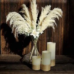 6 Pcs 32" Natural Pampas Grass Sprays Dried Plant Stems -Optimal Home Decoration 6 pcs 32 natural pampas grass sprays dried plant stems 28974456242239