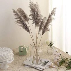 6 Pcs 32" Natural Pampas Grass Sprays Dried Plant Stems -Optimal Home Decoration 6 pcs 32 natural pampas grass sprays dried plant stems 28976452468799