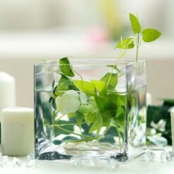 6 Pcs 6" Tall Glass Cube Wedding Centerpieces Vases - Clear 11 6 Pcs 6" Tall Glass Cube Wedding Centerpieces Vases - Clear -Optimal Home Decoration 6 pcs 6 tall glass cube wedding centerpieces vases clear vase a5 28588040355903