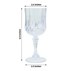 6 Plastic 8 Oz Crystal Cut Goblets Wine Glasses - Disposable Tableware 32 6 Plastic 8 Oz Crystal Cut Goblets Wine Glasses - Disposable Tableware -Optimal Home Decoration 6 pcs 8 oz crystal cut plastic wine glasses disposable tableware 30738854314047