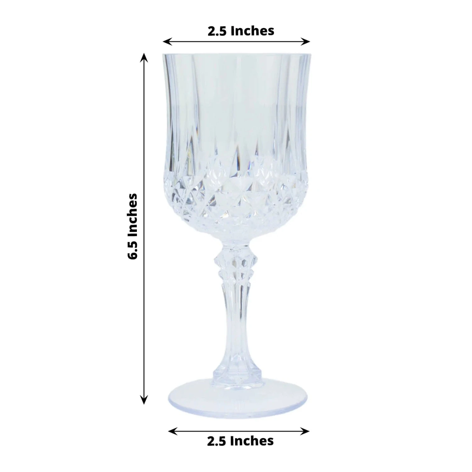 6 Plastic 8 Oz Crystal Cut Goblets Wine Glasses - Disposable Tableware 13 6 Plastic 8 Oz Crystal Cut Goblets Wine Glasses - Disposable Tableware - Image 11