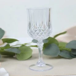 6 Plastic 8 Oz Crystal Cut Goblets Wine Glasses - Disposable Tableware 36 6 Plastic 8 Oz Crystal Cut Goblets Wine Glasses - Disposable Tableware -Optimal Home Decoration 6 pcs 8 oz crystal cut plastic wine glasses disposable tableware 30738854379583