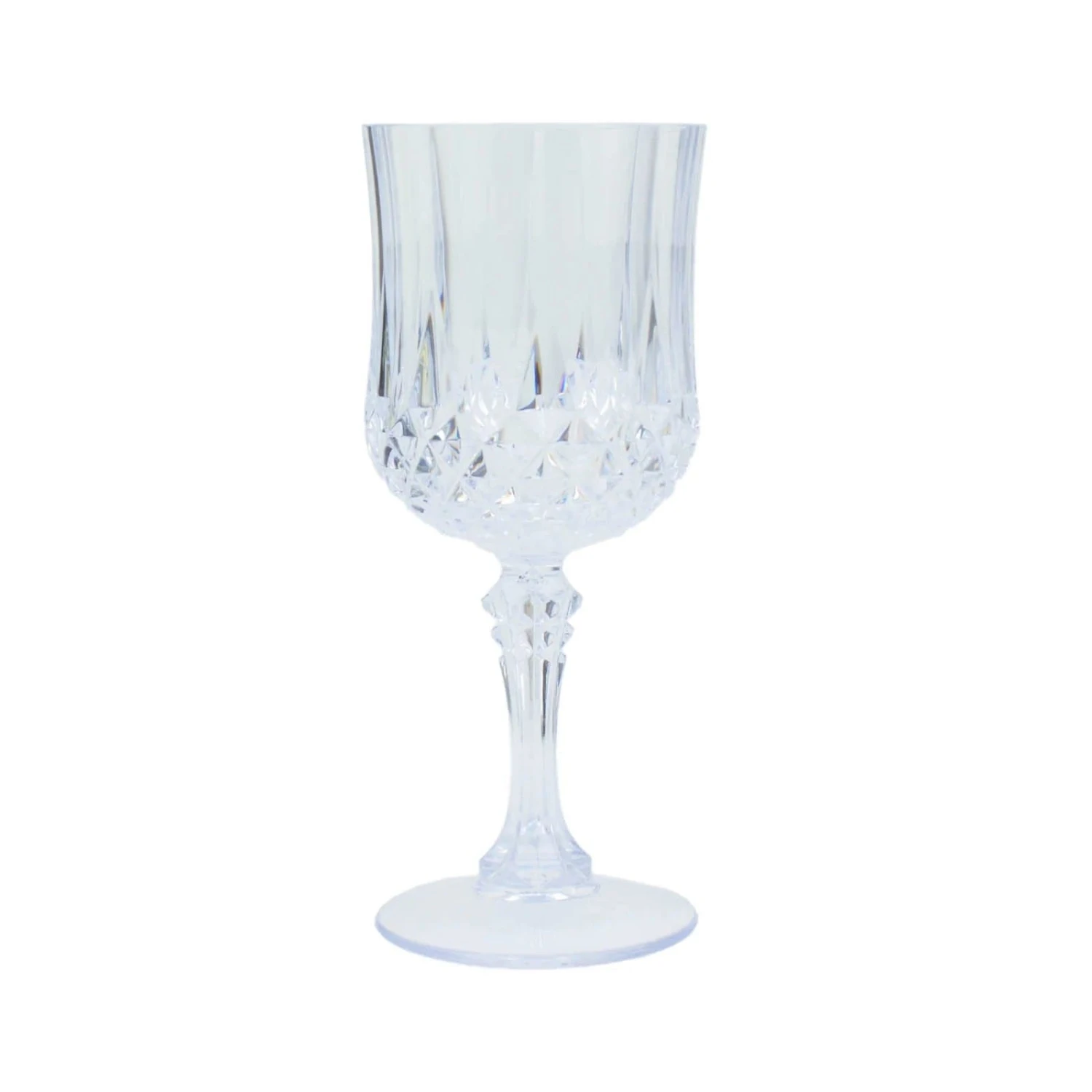 6 Plastic 8 Oz Crystal Cut Goblets Wine Glasses - Disposable Tableware 12 6 Plastic 8 Oz Crystal Cut Goblets Wine Glasses - Disposable Tableware - Image 10