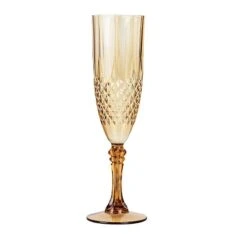 6 Pcs 8 Oz Crystal Plastic Champagne Flute Glasses - Disposable Tableware -Optimal Home Decoration 6 pcs 8 oz crystal plastic champagne flute glasses disposable tableware dsp cucp006 10 amb 30887505690687