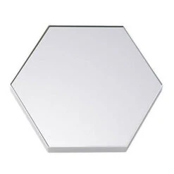 6 Pcs 8" Wide Hexagon Shaped Mirrors Centerpieces