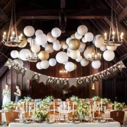 6 Pcs Assorted Large Hanging Paper Lanterns -Optimal Home Decoration 6 pcs assorted large hanging paper lanterns 28939907596351