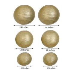 6 Pcs Assorted Large Hanging Paper Lanterns -Optimal Home Decoration 6 pcs assorted large hanging paper lanterns 28939908579391