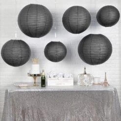 6 Pcs Assorted Large Hanging Paper Lanterns -Optimal Home Decoration 6 pcs assorted large hanging paper lanterns 28940173574207