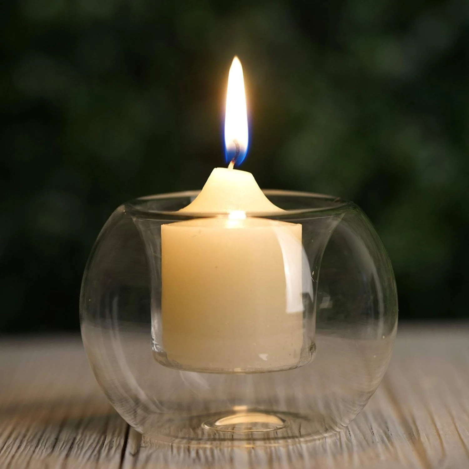 6 Pcs Glass Globe Votive Candle Holders - Clear 3 6 Pcs Glass Globe Votive Candle Holders - Clear