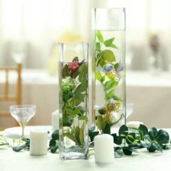 6 Pcs Glass Square Vases Wedding Centerpieces - Clear 26 6 Pcs Glass Square Vases Wedding Centerpieces - Clear -Optimal Home Decoration 6 pcs glass square vases wedding centerpieces clear 29038545666111
