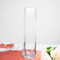 6 Pcs Glass Square Vases Wedding Centerpieces - Clear 32 6 Pcs Glass Square Vases Wedding Centerpieces - Clear -Optimal Home Decoration 6 pcs glass square vases wedding centerpieces clear 29038545961023