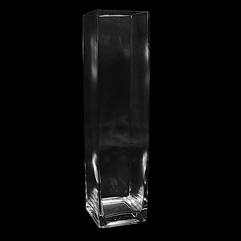 6 Pcs Glass Square Vases Wedding Centerpieces - Clear 21 6 Pcs Glass Square Vases Wedding Centerpieces - Clear - Image 19