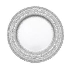 6 Round 13" Acrylic Charger Plates With Lace Embossed Rim -Optimal Home Decoration 6 round 13 acrylic charger plates with lace embossed rim 30707116900415
