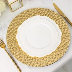 6 Round 13" Peacock Pattern Plastic Charger Plates Serving Trays 27 6 Round 13" Peacock Pattern Plastic Charger Plates Serving Trays -Optimal Home Decoration 6 round 13 peacock pattern plastic charger plates serving trays 30720449085503