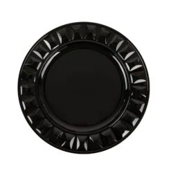 6 Round 13" Plastic Charger Plates With Bejeweled Rim Design