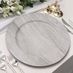 6 Round 13" Rustic Faux Wood Plastic Charger Plates 33 6 Round 13" Rustic Faux Wood Plastic Charger Plates -Optimal Home Decoration 6 round 13 rustic faux wood plastic charger plates 30495445516351