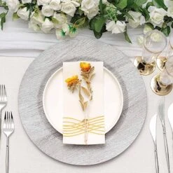 6 Round 13" Rustic Faux Wood Plastic Charger Plates 35 6 Round 13" Rustic Faux Wood Plastic Charger Plates -Optimal Home Decoration 6 round 13 rustic faux wood plastic charger plates 30495445712959